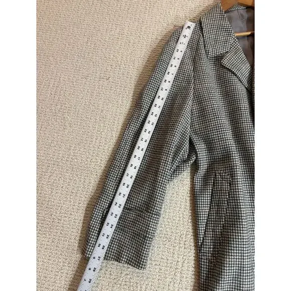 Weatherfield Wool Overcoat Mens Houndstooth Plaid Preppy City Old Money 90’s